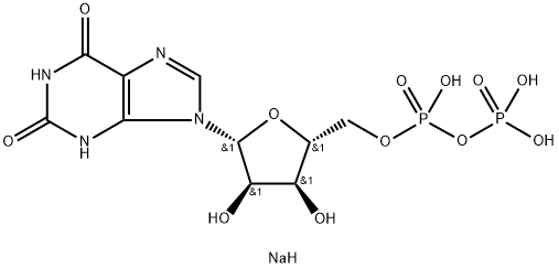キサントシン5'-二りん酸トリナトリウム 化学構造式