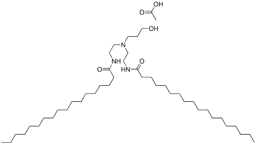 N,N'-[[(3-hydroxypropyl)imino]diethylene]distearamide monoacetate Structure