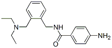 4-amino-N-[[2-(diethylaminomethyl)phenyl]methyl]benzamide Struktur