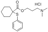 Cyclohexanecarboxylic acid, 1-(phenylthio)-, 3-(dimethylamino)propyl e ster, hydrochloride 结构式