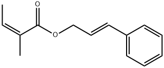 (Z)-2-メチル-2-ブテン酸(E)-3-フェニル-2-プロペニル 化学構造式