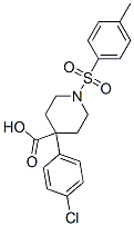 4-(p-chlorophenyl)-1-(p-tolylsulphonyl)piperidine-4-carboxylic acid  Structure