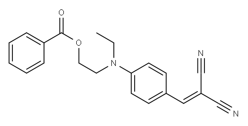 2-[[4-(2,2-dicyanovinyl)phenyl]ethylamino]ethyl benzoate Structure