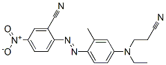 2-[[4-[(2-シアノエチル)エチルアミノ]-2-メチルフェニル]アゾ]-5-ニトロベンゾニトリル 化学構造式