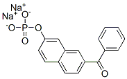 フェニル[7-[ジ(ソジオオキシ)ホスフィニルオキシ]-2-ナフタレニル]ケトン 化学構造式