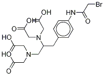 rac (Bromoacetamidophenylmethyl)ethylenediaminetetraacetic Acid 结构式