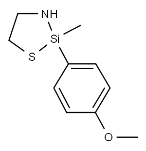 1-Thia-3-aza-2-silacyclopentane, 2-(p-methoxyphenyl)-2-methyl-,84260-25-3,结构式