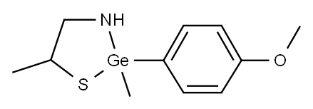 1,3,2-Thiazagermolidine, 2,5-dimethyl-2-(p-methoxyphenyl)- Structure
