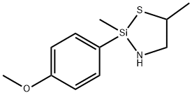 1-Thia-3-aza-2-silacyclopentane, 2,5-dimethyl-2-(p-methoxyphenyl)- 结构式