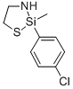 1-Thia-3-aza-2-silacyclopentane, 2-(p-chlorophenyl)-2-methyl- Structure