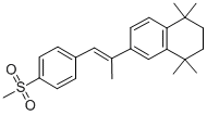 1,2,3,4-テトラヒドロ-1,1,4,4-テトラメチル-6-[1-メチル-2-[4-(メチルスルホニル)フェニル]エテニル]ナフタレン 化学構造式