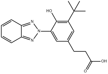 3-(2-苯并三氮唑基)-4-羟基-5-叔丁基苯丙酸 结构式