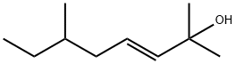 (E)-2,6-ジメチル-3-オクテン-2-オール 化学構造式