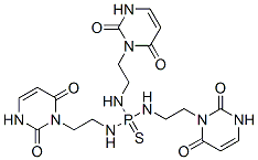 トリス[2-(2,6-ジオキソ-1,2,3,6-テトラヒドロピリミジン-1-イル)エチルアミノ]ホスフィンスルフィド 化学構造式