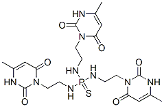 trisodium bis[2-(4-methyl-2,6-dioxo-3H-pyrimidin-1-yl)ethylazanidyl]ph osphinothioyl-[2-(4-methyl-2,6-dioxo-3H-pyrimidin-1-yl)ethyl]azanide Structure
