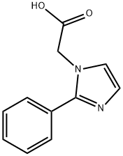 (2-フェニル-1H-イミダゾール-1-イル)酢酸 化学構造式