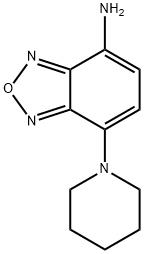7-ピペリジン-1-イル-2,1,3-ベンズオキサジアゾール-4-アミン 化学構造式