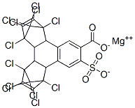 magnesium 1,2,3,4,5,6,7,8,13,13,14,14-dodecachloro-1,4,4a,4b,5,8,8a,12b-octahydro-11-sulphonato-1,4:5,8-dimethanotriphenylene-10-carboxylate Structure