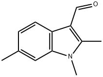 1,2,6-トリメチル-1H-インドール-3-カルブアルデヒド 化学構造式