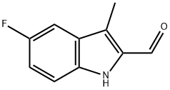 5-フルオロ-3-メチル-1H-インドール-2-カルブアルデヒド 化学構造式