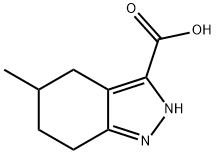5-メチル-4,5,6,7-テトラヒドロ-2H-インダゾール-3-カルボン酸 化学構造式