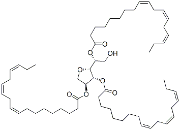 Sorbitan, tris[(Z,Z,Z)-9,12,15-octadecatrienoate] Struktur