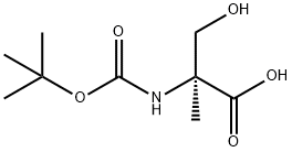 BOC-L-Α-メチルセリン 化学構造式