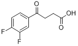 4-(3,4-ジフルオロフェニル)-4-オキソ酪酸 化学構造式