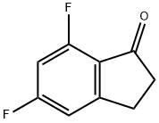 5,7-ジフルオロ-1-インダノン 化学構造式