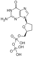 2',3'-dideoxyguanosine 5'-diphosphate 结构式
