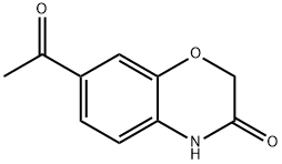 7-乙酰基-3,4-二氢-2H-1,4-苯并噁嗪-3-酮 结构式