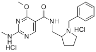 5-Pyrimidinecarboxamide, N-((1-benzyl-2-pyrrolidinyl)methyl)-4-methoxy -2-(methylamino)-, dihydrochloride Structure