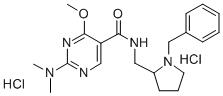 5-Pyrimidinecarboxamide, N-((1-benzyl-2-pyrrolidinyl)methyl)-2-(dimeth ylamino)-4-methoxy-, dihydrochloride 结构式