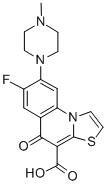 5H-Thiazolo(3,2-a)quinoline-4-carboxylic acid, 7-fluoro-8-(4-methyl-1- piperazinyl)-5-oxo- Struktur