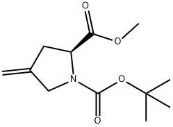 N-BOC-4-メチレン-L-プロリンメチルエステル 化学構造式