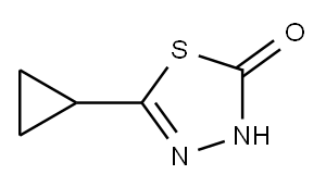 1,3,4-Thiadiazol-2(3H)-one,  5-cyclopropyl- 结构式