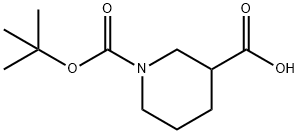 1-Boc-3-piperidinecarboxylic acid Structure