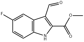 5-FLUORO-3-FORMYL-1H-INDOLE-2-CARBOXYLIC ACID METHYL ESTER Structure