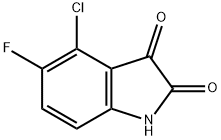 4-氯-5-氟-1H-吲哚-2,3-二酮 结构式