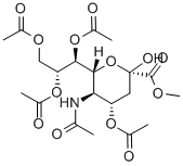 4,7,8,9-四-O-乙酰基-N-乙酰神经氨酸甲酯, 84380-10-9, 结构式
