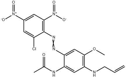 N-[5-(allylamino)-2-[(2-chloro-4,6-dinitrophenyl)azo]-4-methoxyphenyl]acetamide  Struktur