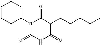 1-シクロヘキシル-5-ペンチルバルビツル酸 化学構造式