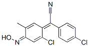 (4-chlorophenyl)[2-chloro-4-(hydroxyimino)-5-methylcyclohexa-2,5-dien-1-ylidene]acetonitrile Structure