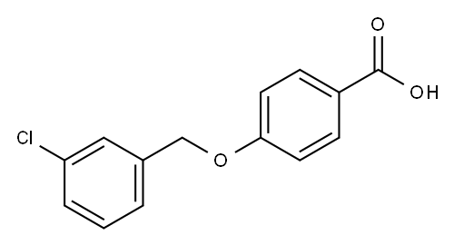 4-[(3-クロロベンジル)オキシ]安息香酸 化学構造式