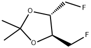 (+)-2,3-O-ISOPROPYLIDIENE-2,3-DIHYDROXY-1,4-DIFLUOROBUTANE 化学構造式