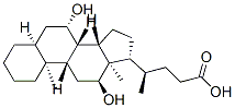 (4R)-4-[(5S,7S,8S,9S,10S,12S,13R,14S,17R)-7,12-dihydroxy-10,13-dimethyl-2,3,4,5,6,7,8,9,11,12,14,15,16,17-tetradecahydro-1H-cyclopenta[a]phenanthren-17-yl]pentanoic acid 结构式