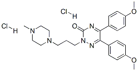 5,6-bis(4-methoxyphenyl)-2-[3-(4-methylpiperazin-1-yl)propyl]-1,2,4-tr iazin-3-one dihydrochloride 结构式