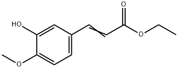 3-(3-ヒドロキシ-4-メトキシフェニル)-2-プロペン酸エチルエステル 化学構造式