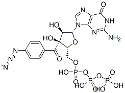 3'-(4-azidobenzoyl)guanosine triphosphate Structure