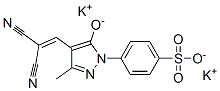 dipotassium p-[4-(2,2-dicyanovinyl)-3-methyl-5-oxido-1H-pyrazol-1-yl]benzenesulphonate Structure